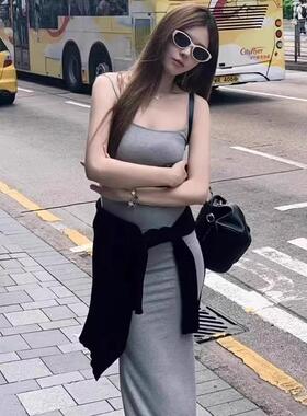 气质黑色系腰屁帘夏季薄款空调房外搭披肩女2025新款高级感腰带