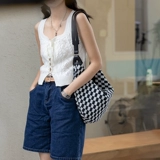 Сумка через плечо, модные ретро универсальные шахматы, сумка на одно плечо для отдыха, коллекция 2022