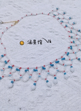 逐玉长公主同款项链多层珍珠项链古风汉服配饰绿松石珠唐风饰品