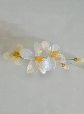 百花杀沈汐和孟子义同款淡雅透金发饰发钗发簪发夹古风汉服头饰