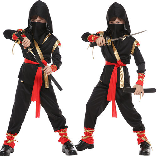 万圣节儿童服装男童cosplay忍者服幻影隐身衣武士表演装扮套装幼 - 图3