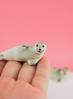 桌面摆件陶瓷筷架可爱海豹