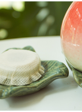 陶瓷水蜜家居摆件小罐子工艺品