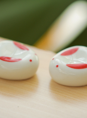 陶瓷兔子情侣小清新风礼物摆件