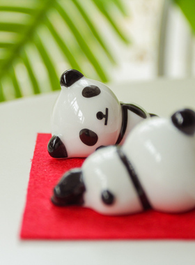 可爱桌面摆件陶瓷筷架田园