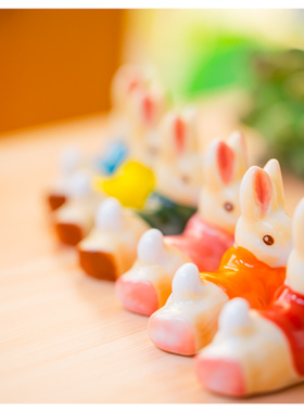 陶瓷摆件筷架可爱客厅装饰品