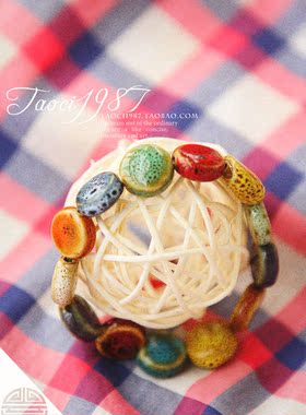 陶瓷饰品爱心礼物情侣手链