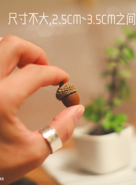 家居摆件干花松果天然可爱橡果