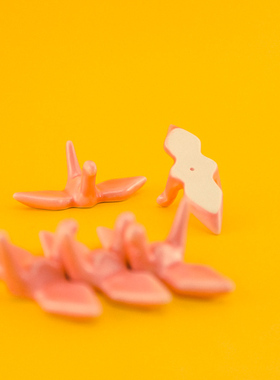 摆件客厅陶瓷筷架可爱