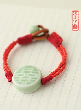 陶瓷情侣手链送女友民族