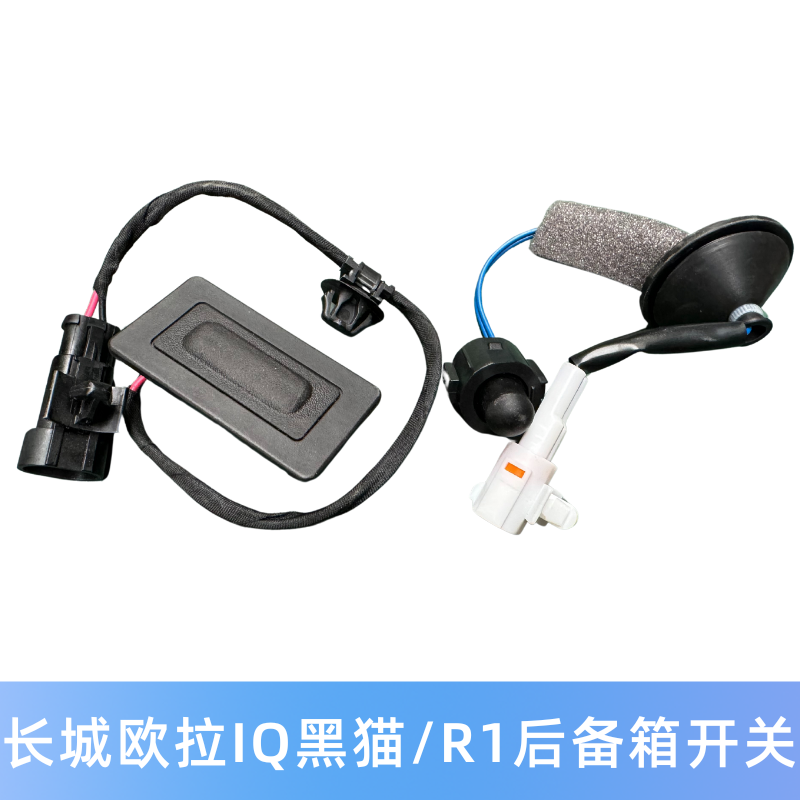适用长城欧拉IQ/白猫黑猫/R1老款后备箱开关后背门微动开关按钮 - 图0