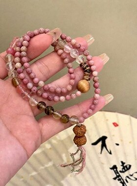 中式复古双层叠戴串珠手链