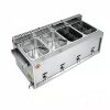 Commercial Stall Fiery Gas Fryer Stainless Steel