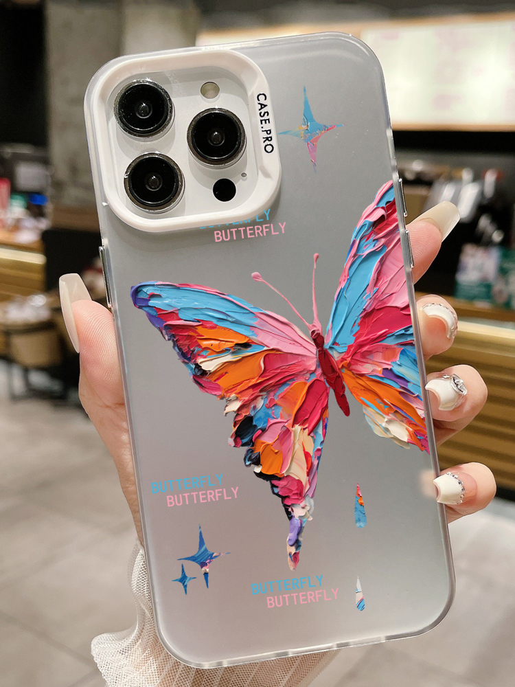 适用iPhone15油画VIVOIQOO11彩色线条蝴蝶手机壳X艺术风OPPOReno9苹果14plus华为mate60E荣耀80小米12红米K60 - 图1