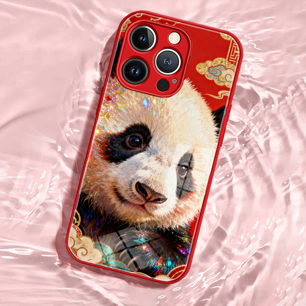 适用苹果17手机壳iphone14可爱熊猫华丽红色中国风OPPOFindx9祥云VIVOIQOO15华为nova14活力版荣耀400小米17p,淘宝优惠券,粉丝福利购,淘宝优惠卷