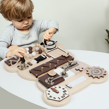 ເດັກນ້ອຍທີ່ຫຍຸ້ງກ່ຽວກັບການສຶກສາກ່ອນໄວຮຽນ Unlocking Montessori Toy ເດັກນ້ອຍອາຍຸ 1-3 ປີ ຄວາມຮູ້ສືກປິດສະໜາ