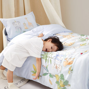 水星家纺a类幼儿园午睡七件套60支长绒棉被褥床褥枕芯宝宝入园