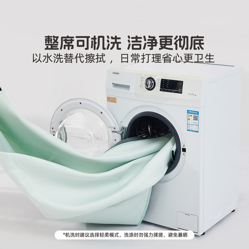 水星家纺母婴A类抑菌1000D冰丝席可水洗凉感席子儿童绣花卡通床品 - 图3