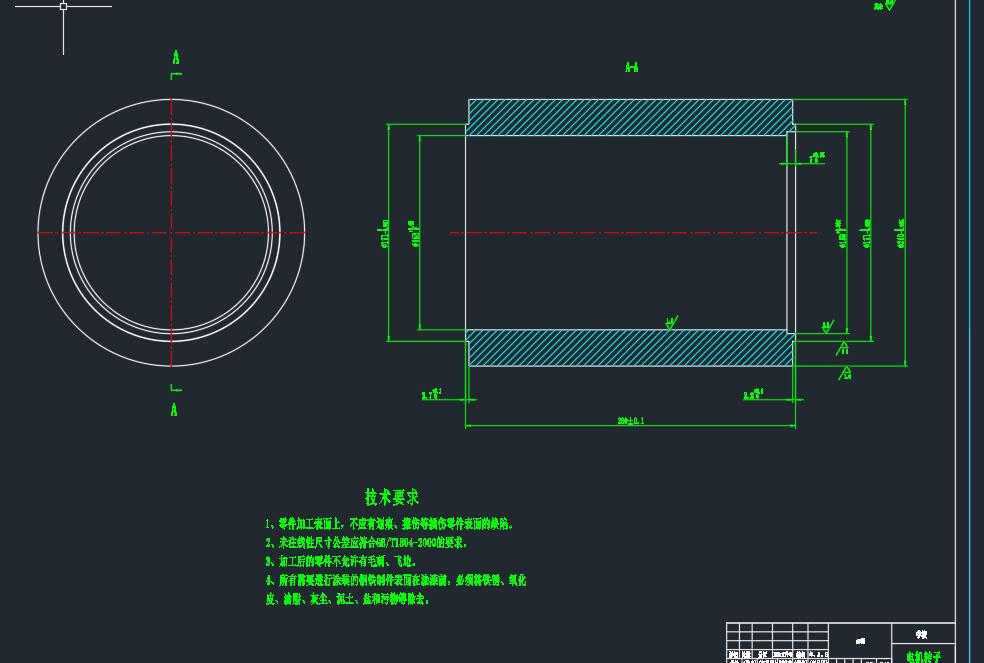 高速切削机床电主轴结构设计2D图机械CAD+说明素材-图1