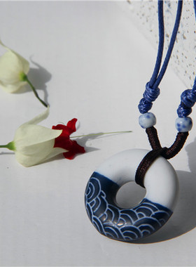 月牙圆环民族风情侣复古云南吊坠