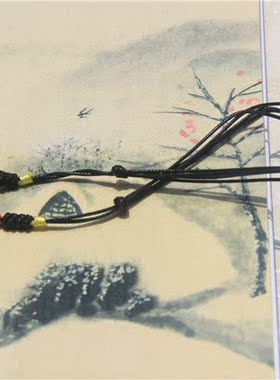 长款如意带铃铛可调节皮质毛衣链