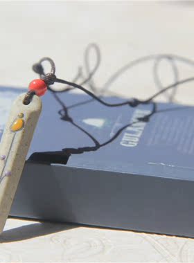 情侣口哨长款文艺风配饰棉麻吊坠