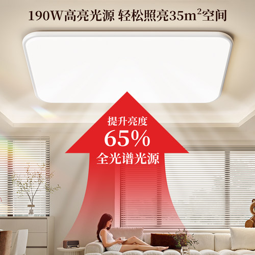 客厅主灯led吸顶灯现代简约大气超薄全光谱护眼客厅大灯全屋套餐 - 图1