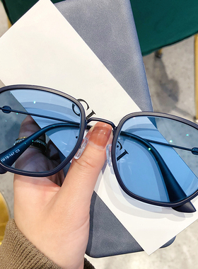 变色墨镜女网红ins风时尚2022新款太阳眼镜男潮防紫外线大脸显瘦