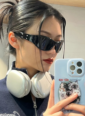 高级感墨镜猫眼凹造型复古女