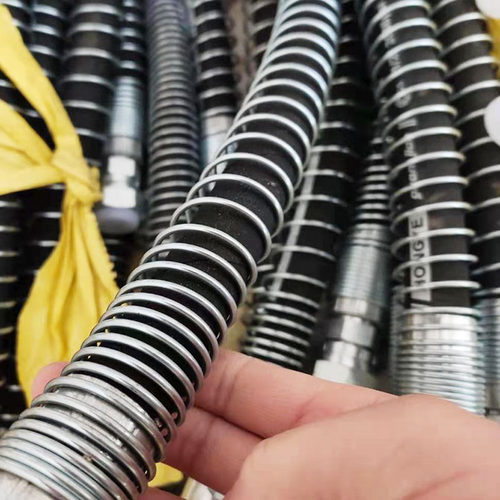 挖掘机炮头高压油管68 75 100 135 180破碎锤液压油管防爆钢丝管 - 图0