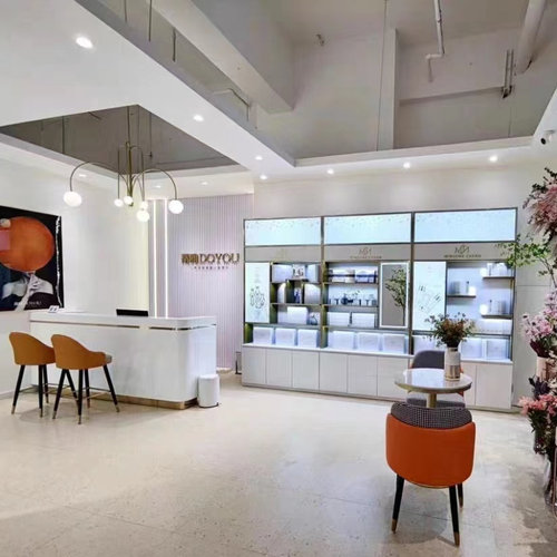 化妆品展示柜全店定制美容院展柜彩妆护肤品面膜陈列柜商场产品柜 - 图0