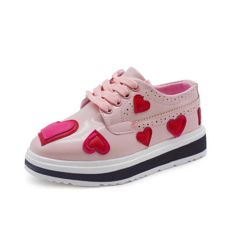 女童镂空凉鞋 小孩韩国卡通粉色皮鞋 公主松糕