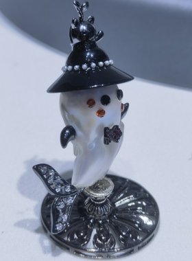 原创设计黑色美人鱼巴洛克真珍珠超大摆件