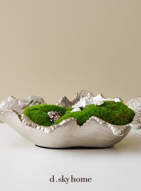 印度进口欧式复古铝制装饰果盘