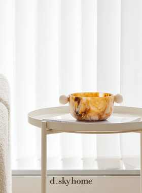 迪斯凯 印度进口轻奢高级感流体状树脂装饰托盘装饰盒摆件样板间