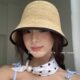 Breathable sun protection high-end raffia hat natural seaside