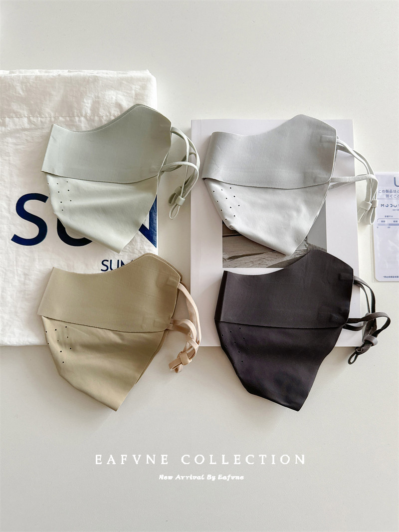 日本uvcut物理遮光护眼角冰丝新款防晒口罩女防紫外线遮阳面罩夏,淘宝优惠券,粉丝福利购,淘宝优惠卷