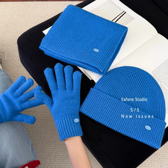 Woolen hat, gloves, scarf, scarf, multi-color