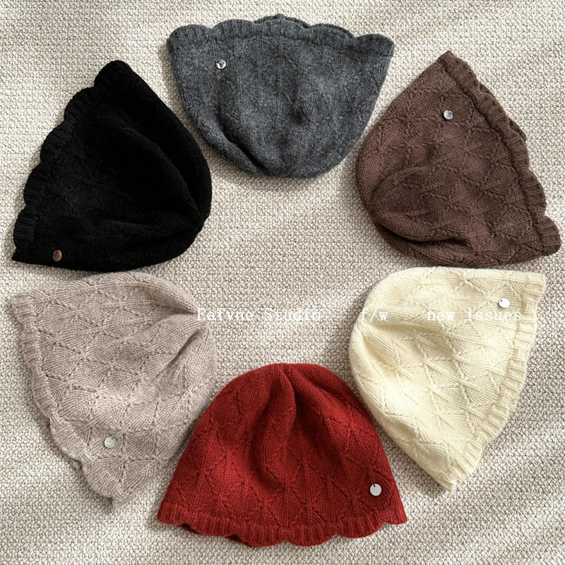 100%羊毛水桶帽高品质盆帽堆堆帽子女秋冬柔软毛线针织帽保暖冷帽,淘宝优惠券,粉丝福利购,淘宝优惠卷