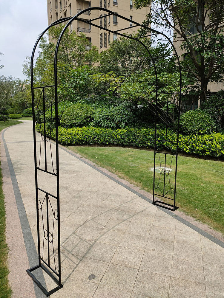欧式铁艺拱门花架户外花园庭院植物爬藤架葡萄藤月季铁线莲花支架