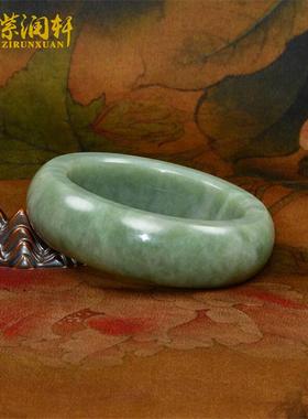 紫润轩青白瓷白手镯新疆和田玉