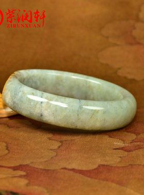 和田玉黄沁皮籽料手镯青白糖沁花