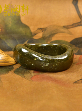 和田玉糖青玉籽料满皮手镯随形糖