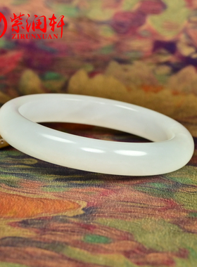 和田玉白玉手镯老坑青海料玉镯