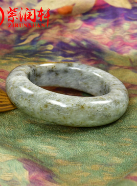 和田玉糖水草沁聚虎皮籽料手镯