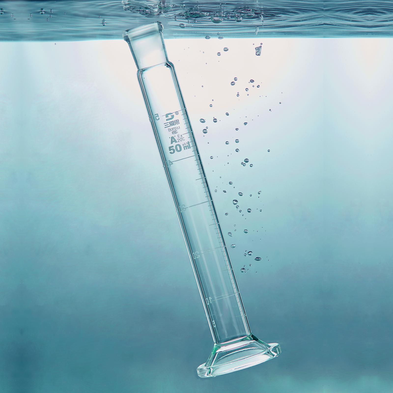 三爱思玻璃量筒A级50-2000ml高硼硅液体工具量出式刻度计量仪器,淘宝优惠券,粉丝福利购,淘宝优惠卷
