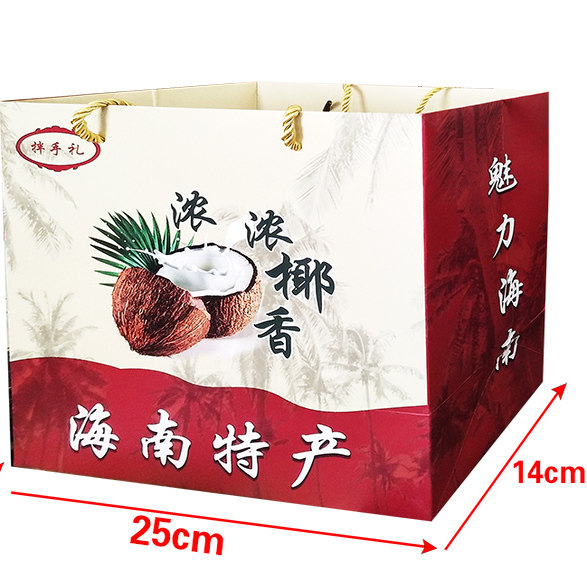 春光食品伴手礼袋海南特产年货送礼帆布礼品纸袋可装椰子粉椰子糖