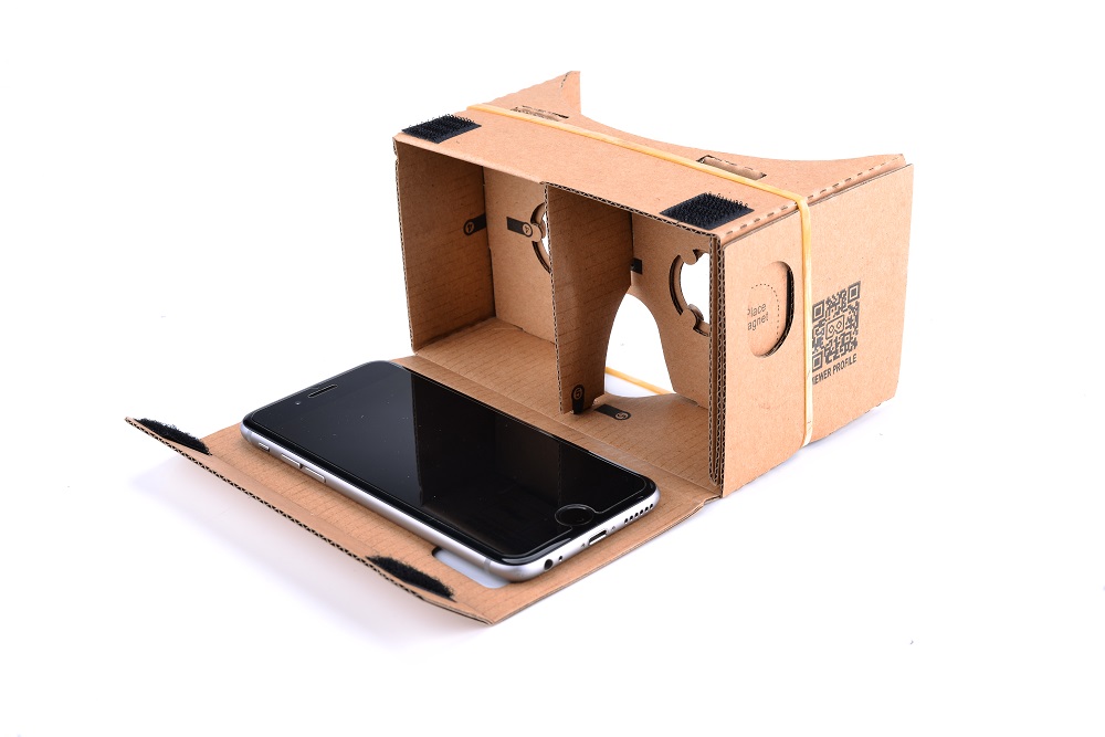 谷歌cardboard纸质vr头戴式高清3D虚拟现实眼镜纸盒手机专用DIY款-图1