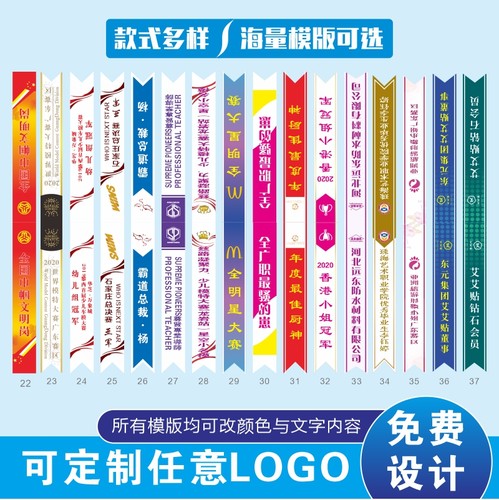 绶带定制礼仪带迎宾带表彰授带订做成人儿童学生彩色寿带选美绥带 - 图2