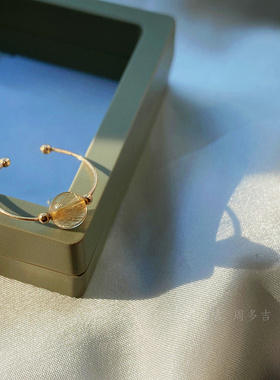 轻奢戒指天然水晶金发招正财原创